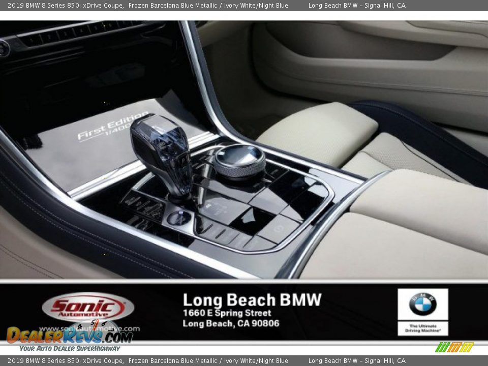 2019 BMW 8 Series 850i xDrive Coupe Frozen Barcelona Blue Metallic / Ivory White/Night Blue Photo #6