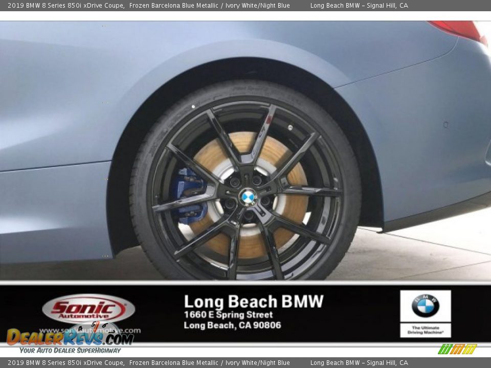 2019 BMW 8 Series 850i xDrive Coupe Frozen Barcelona Blue Metallic / Ivory White/Night Blue Photo #9