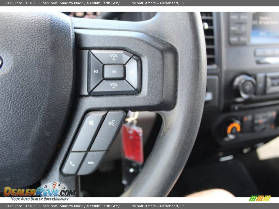 2016 Ford F150 XL SuperCrew Shadow Black / Medium Earth Gray Photo #12