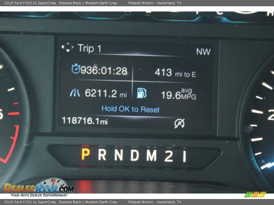 2016 Ford F150 XL SuperCrew Shadow Black / Medium Earth Gray Photo #14