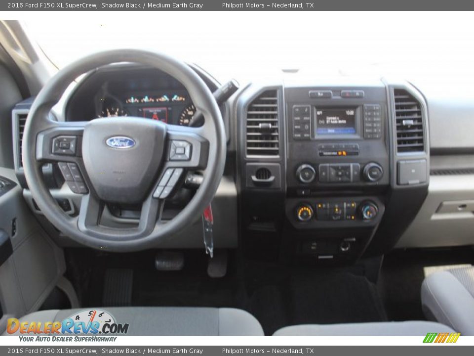 2016 Ford F150 XL SuperCrew Shadow Black / Medium Earth Gray Photo #20
