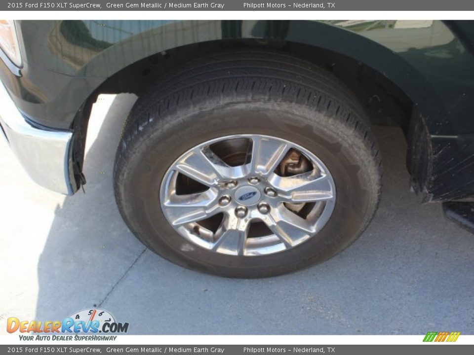 2015 Ford F150 XLT SuperCrew Green Gem Metallic / Medium Earth Gray Photo #5