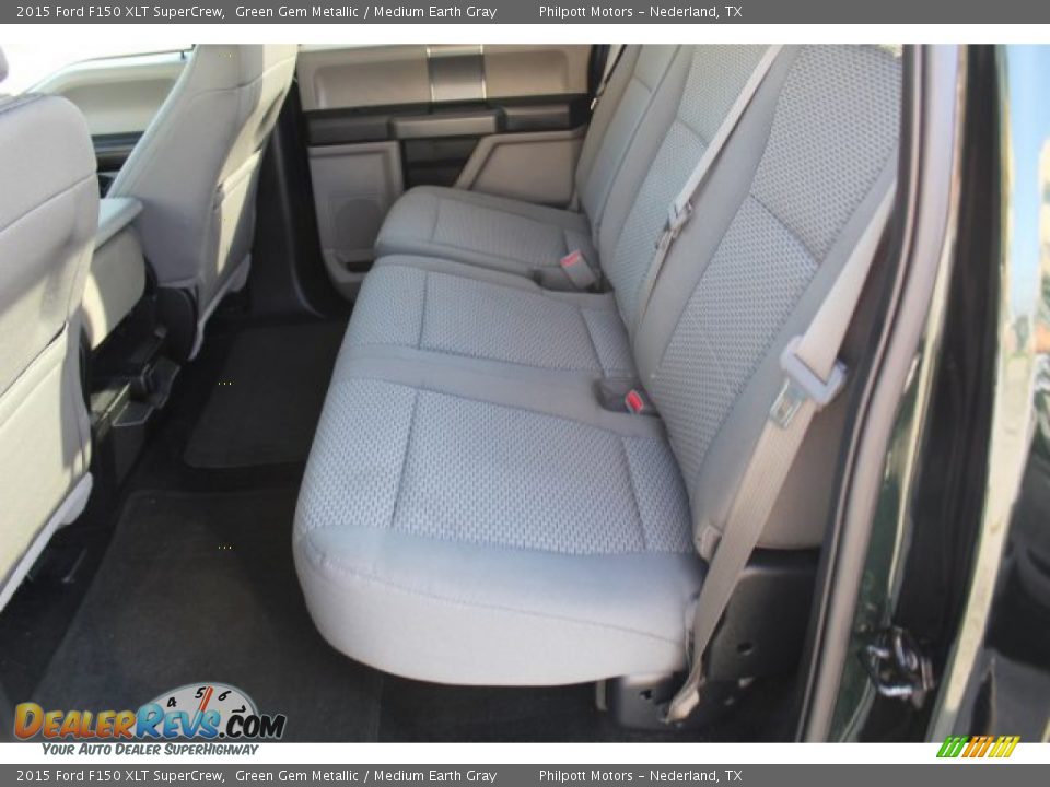 2015 Ford F150 XLT SuperCrew Green Gem Metallic / Medium Earth Gray Photo #22