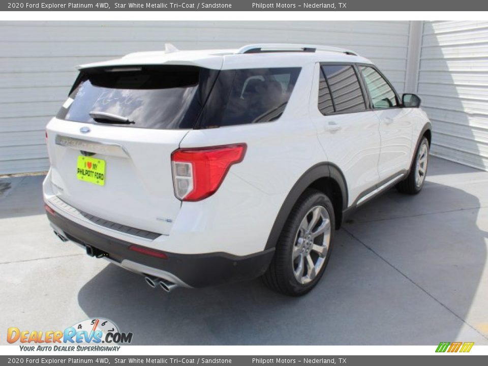 2020 Ford Explorer Platinum 4WD Star White Metallic Tri-Coat / Sandstone Photo #8