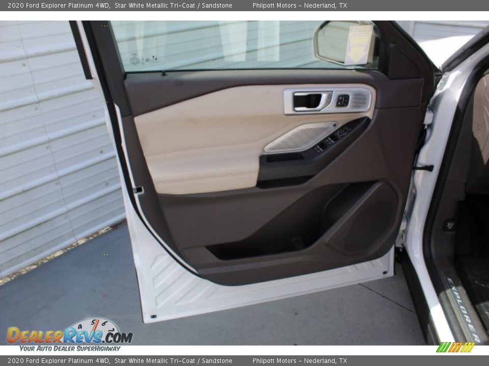 2020 Ford Explorer Platinum 4WD Star White Metallic Tri-Coat / Sandstone Photo #9