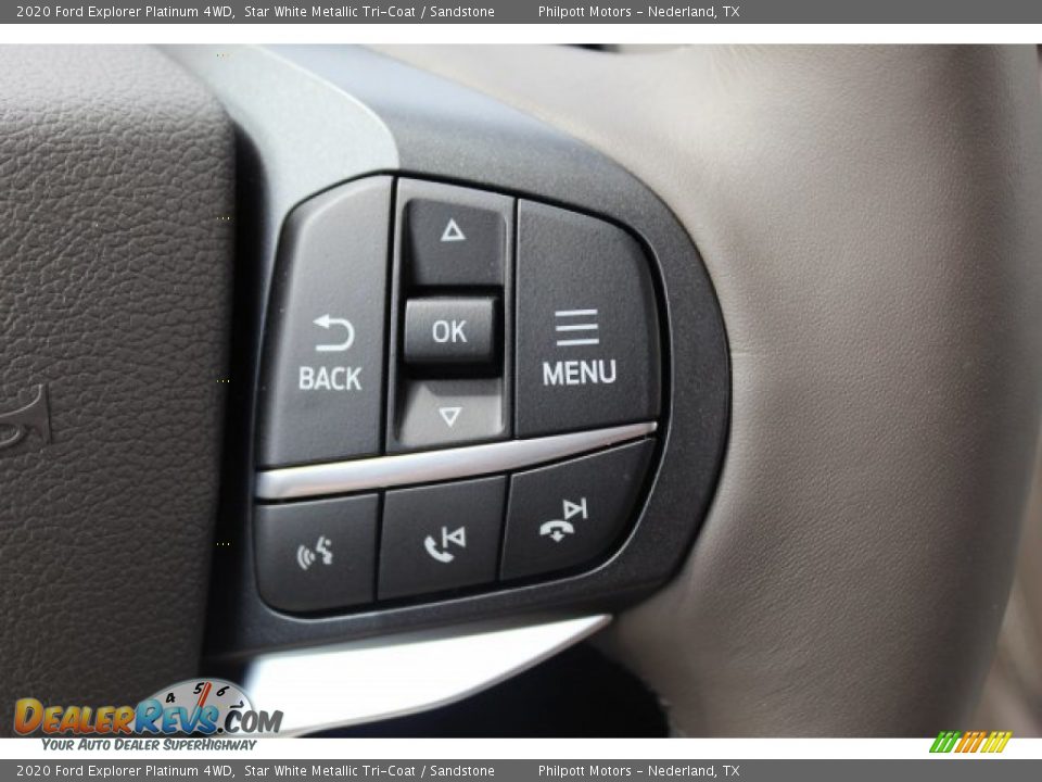 2020 Ford Explorer Platinum 4WD Steering Wheel Photo #13