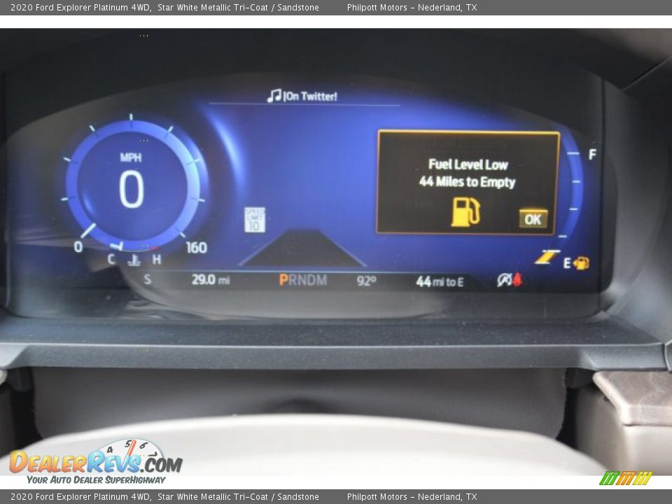 2020 Ford Explorer Platinum 4WD Gauges Photo #14