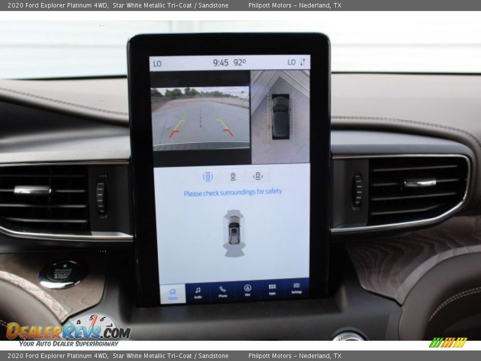 2020 Ford Explorer Platinum 4WD Star White Metallic Tri-Coat / Sandstone Photo #18