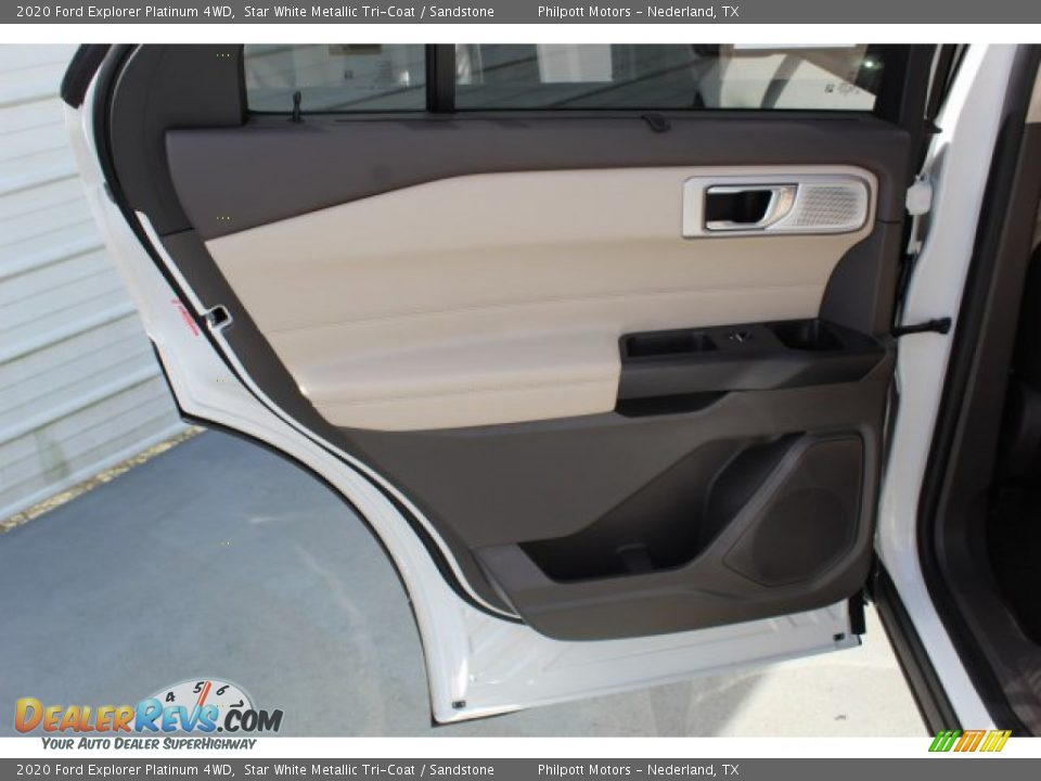 2020 Ford Explorer Platinum 4WD Star White Metallic Tri-Coat / Sandstone Photo #21