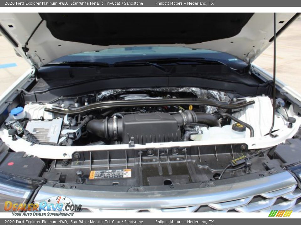 2020 Ford Explorer Platinum 4WD Star White Metallic Tri-Coat / Sandstone Photo #25