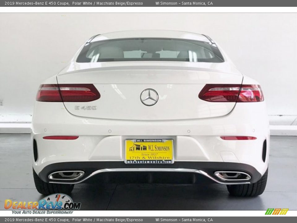 2019 Mercedes-Benz E 450 Coupe Polar White / Macchiato Beige/Espresso Photo #3