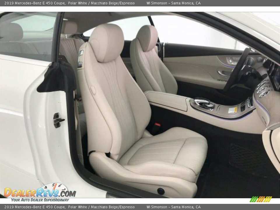 2019 Mercedes-Benz E 450 Coupe Polar White / Macchiato Beige/Espresso Photo #5