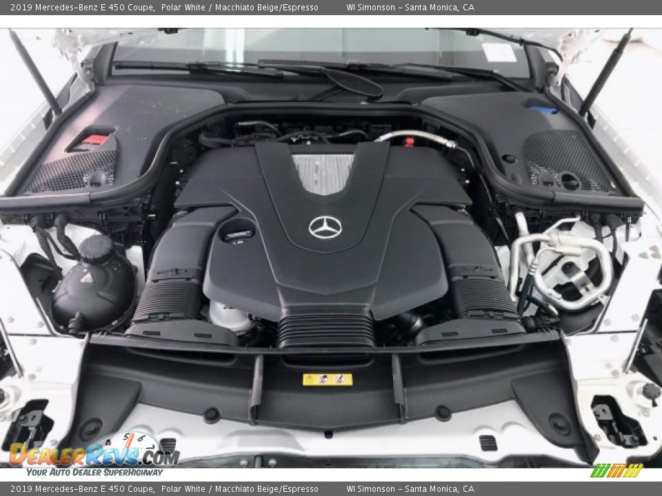 2019 Mercedes-Benz E 450 Coupe Polar White / Macchiato Beige/Espresso Photo #8