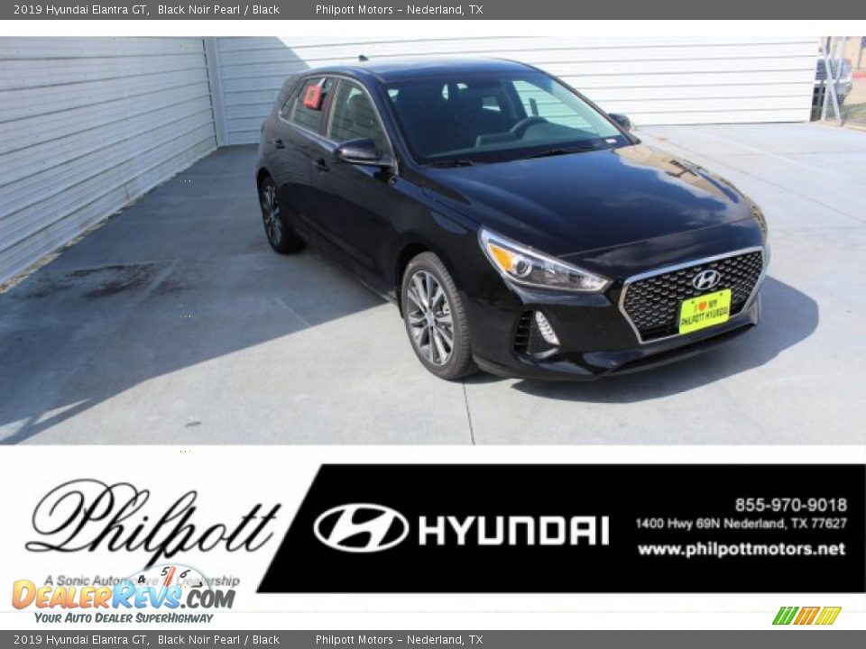2019 Hyundai Elantra GT Black Noir Pearl / Black Photo #1
