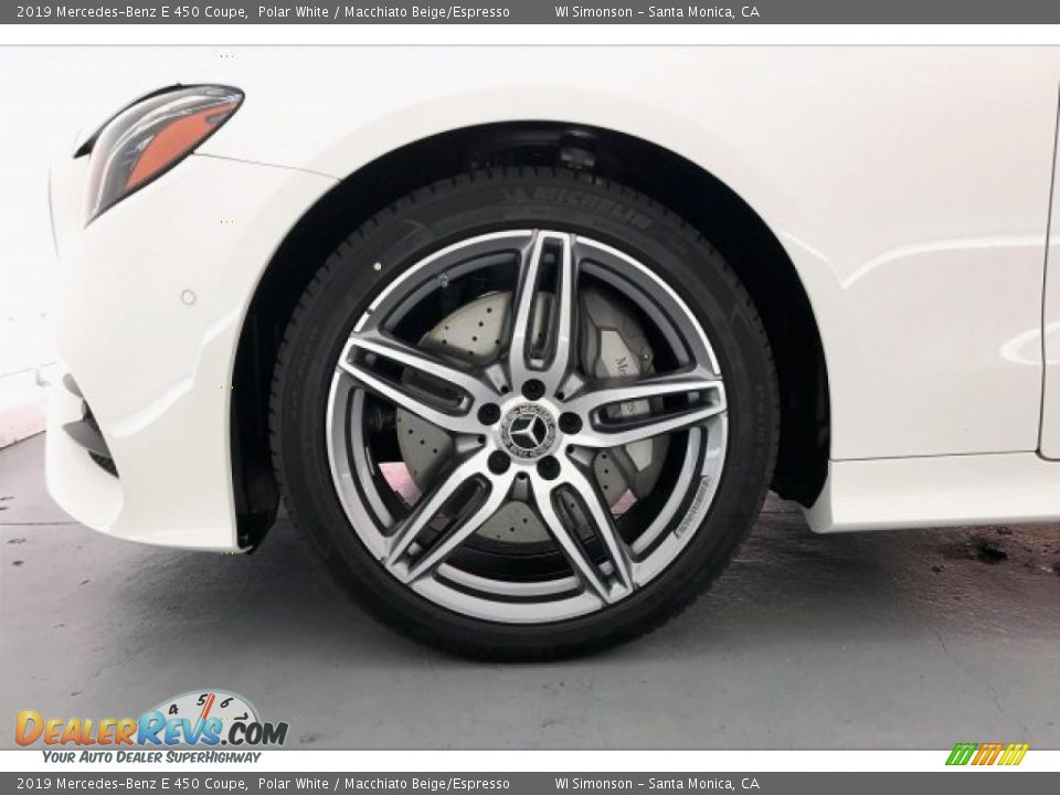 2019 Mercedes-Benz E 450 Coupe Polar White / Macchiato Beige/Espresso Photo #9