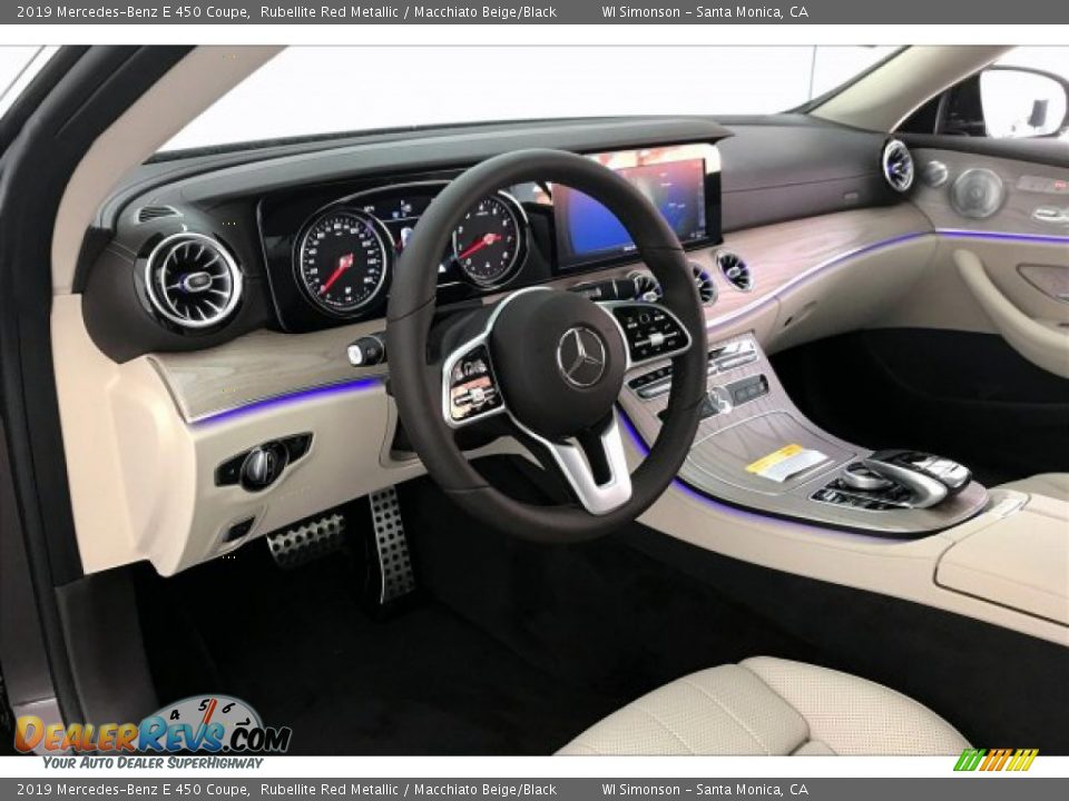 2019 Mercedes-Benz E 450 Coupe Rubellite Red Metallic / Macchiato Beige/Black Photo #4