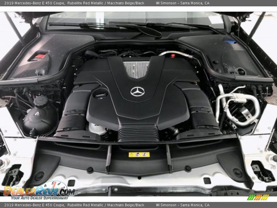 2019 Mercedes-Benz E 450 Coupe Rubellite Red Metallic / Macchiato Beige/Black Photo #8