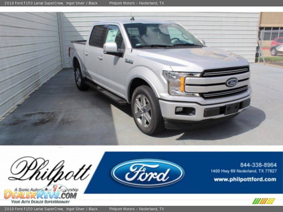 2019 Ford F150 Lariat SuperCrew Ingot Silver / Black Photo #1