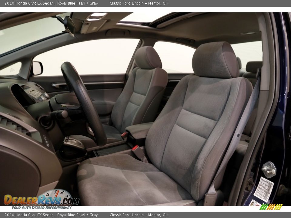 2010 Honda Civic EX Sedan Royal Blue Pearl / Gray Photo #5
