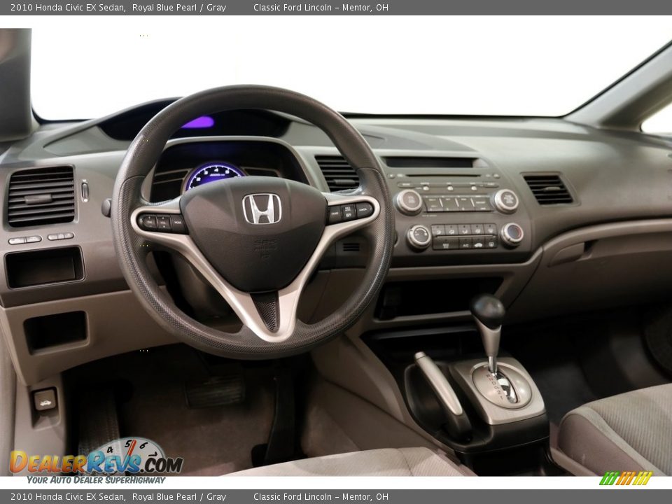 2010 Honda Civic EX Sedan Royal Blue Pearl / Gray Photo #6
