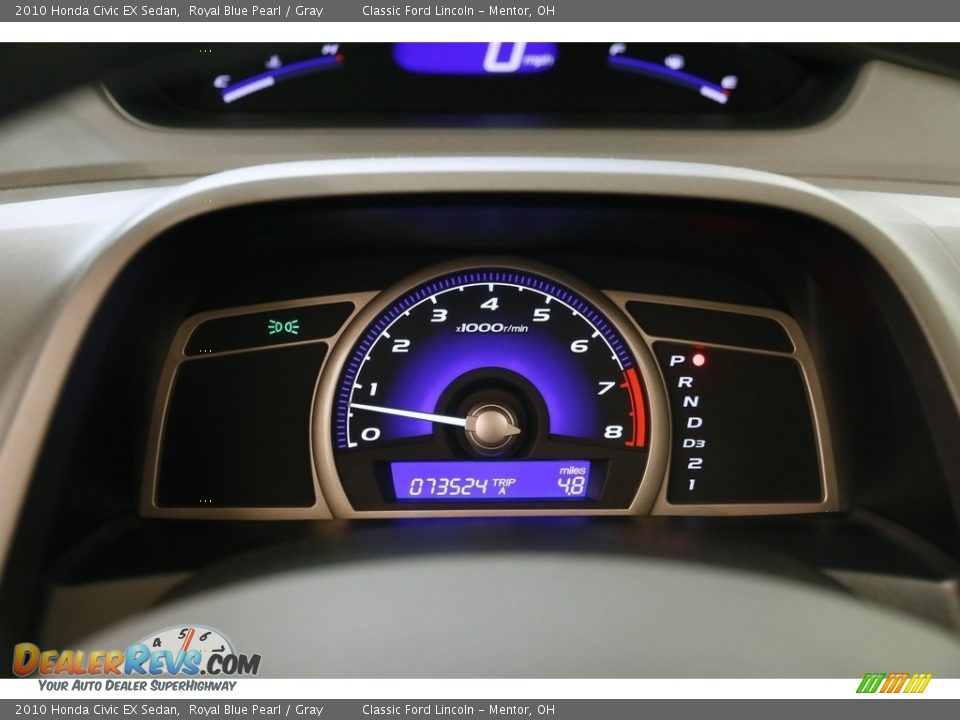 2010 Honda Civic EX Sedan Royal Blue Pearl / Gray Photo #8