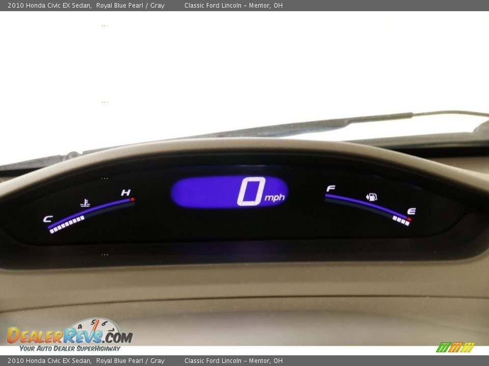 2010 Honda Civic EX Sedan Royal Blue Pearl / Gray Photo #9
