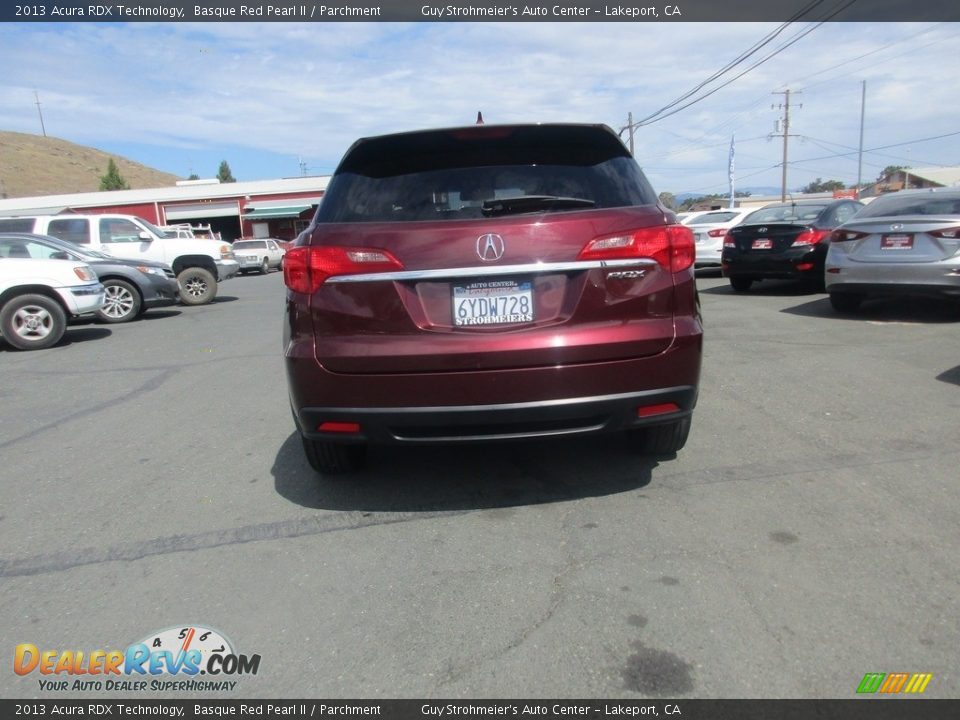 2013 Acura RDX Technology Basque Red Pearl II / Parchment Photo #5