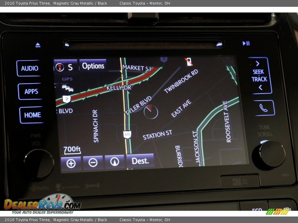 2016 Toyota Prius Three Magnetic Gray Metallic / Black Photo #10