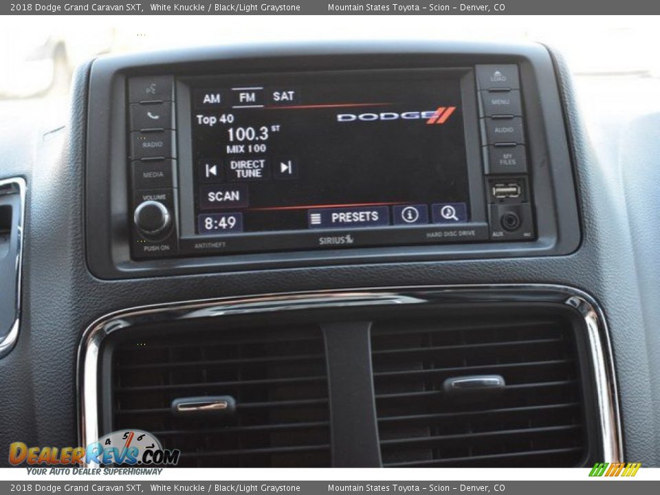 2018 Dodge Grand Caravan SXT White Knuckle / Black/Light Graystone Photo #11