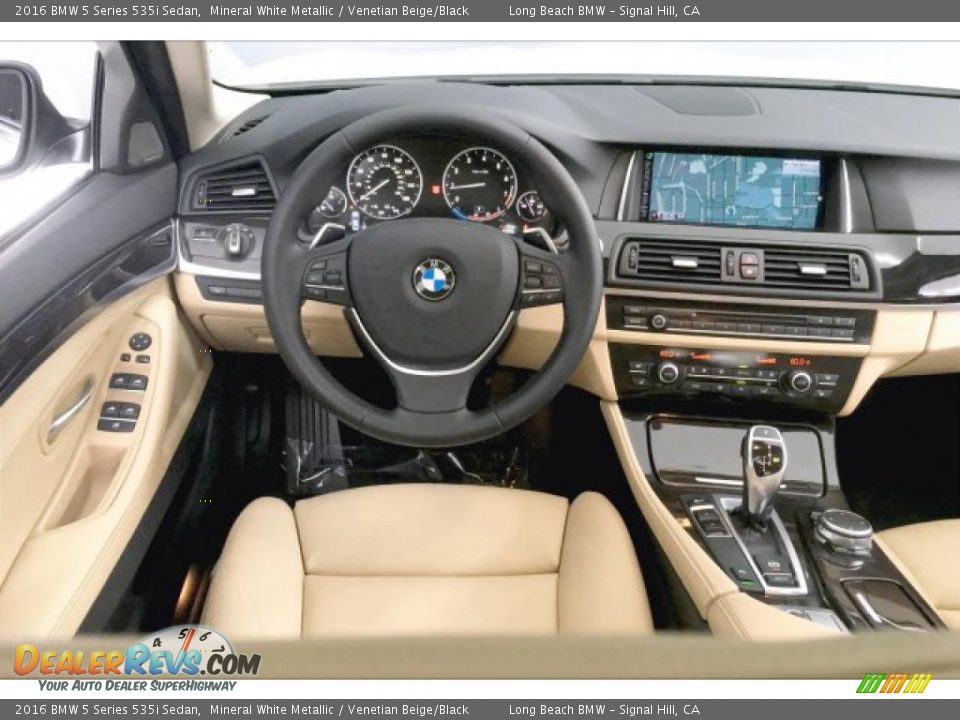 2016 BMW 5 Series 535i Sedan Mineral White Metallic / Venetian Beige/Black Photo #4