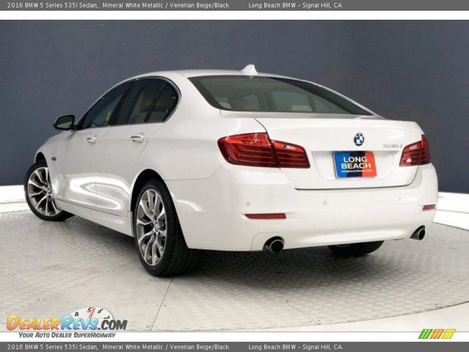 2016 BMW 5 Series 535i Sedan Mineral White Metallic / Venetian Beige/Black Photo #10