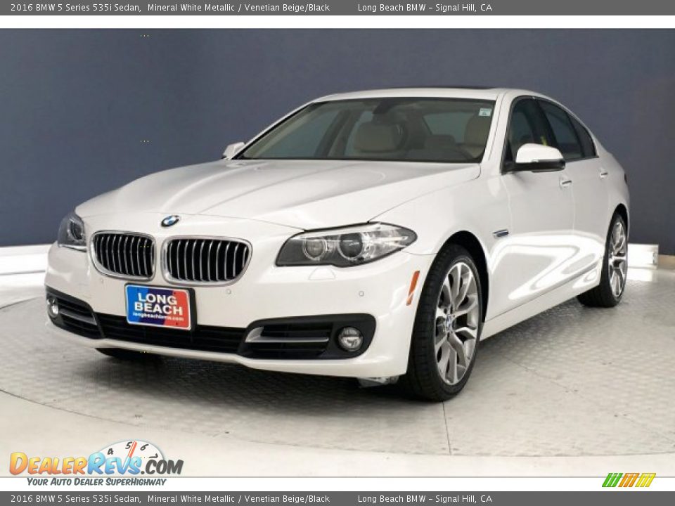 2016 BMW 5 Series 535i Sedan Mineral White Metallic / Venetian Beige/Black Photo #12