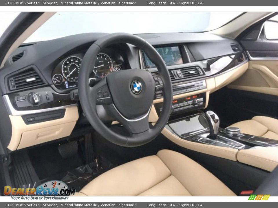 2016 BMW 5 Series 535i Sedan Mineral White Metallic / Venetian Beige/Black Photo #17