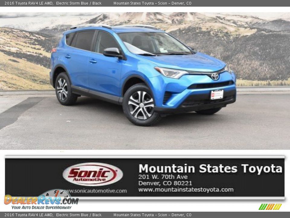 2016 Toyota RAV4 LE AWD Electric Storm Blue / Black Photo #1