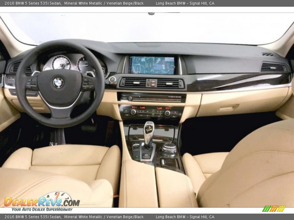 2016 BMW 5 Series 535i Sedan Mineral White Metallic / Venetian Beige/Black Photo #20