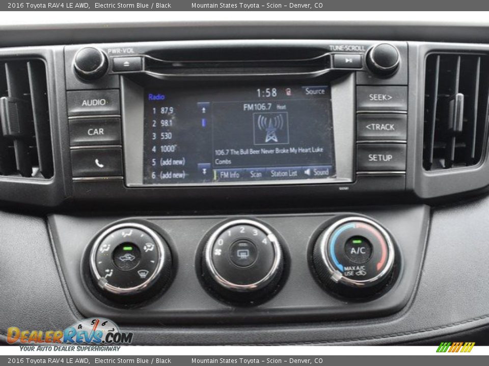 2016 Toyota RAV4 LE AWD Electric Storm Blue / Black Photo #11