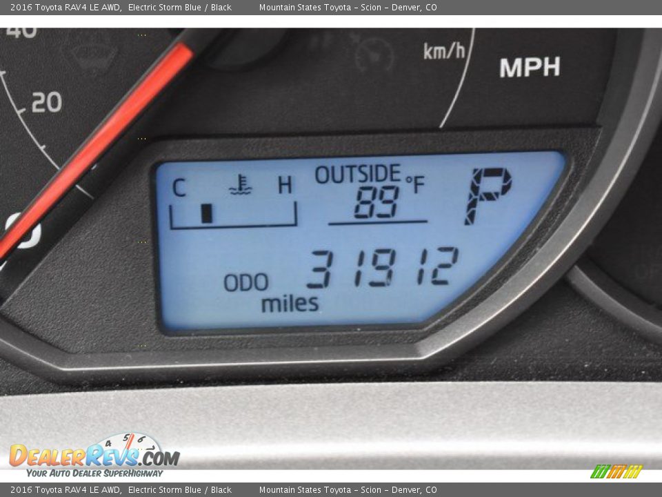 2016 Toyota RAV4 LE AWD Electric Storm Blue / Black Photo #12