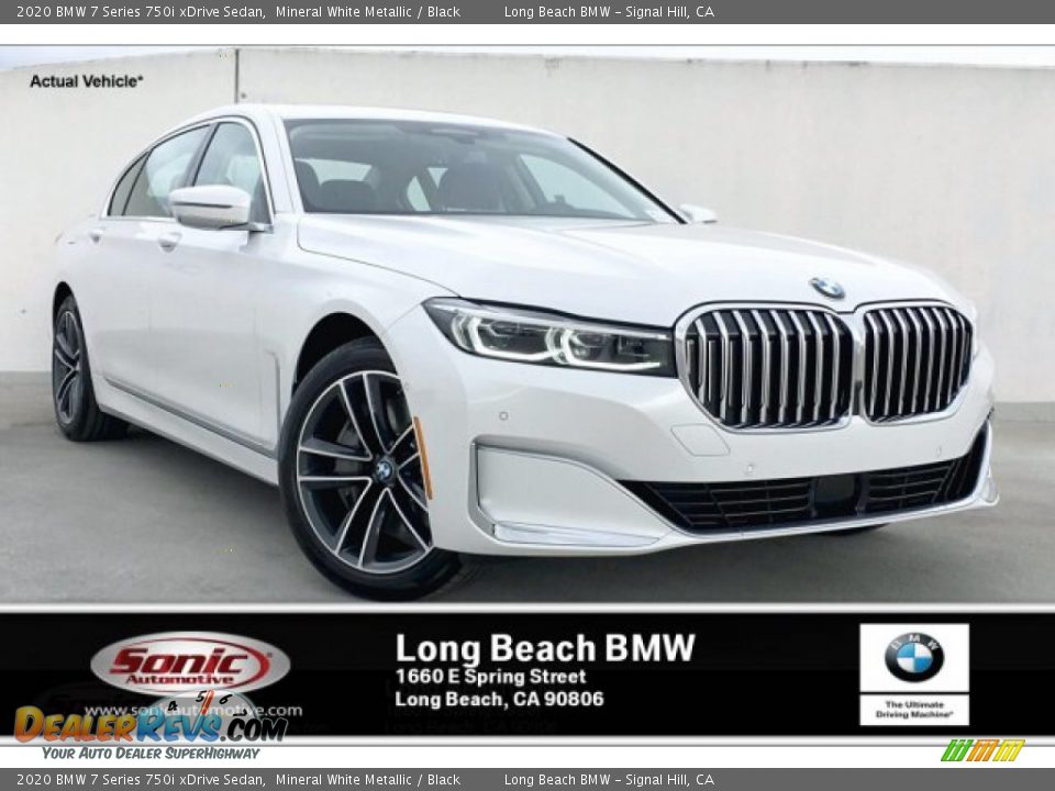 2020 BMW 7 Series 750i xDrive Sedan Mineral White Metallic / Black Photo #1