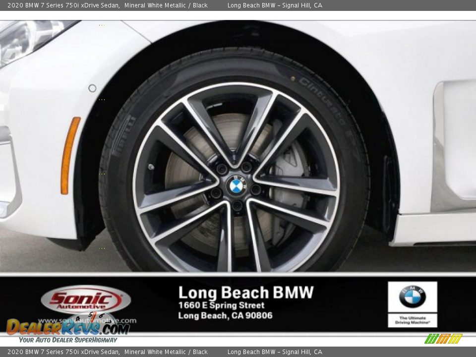 2020 BMW 7 Series 750i xDrive Sedan Mineral White Metallic / Black Photo #9