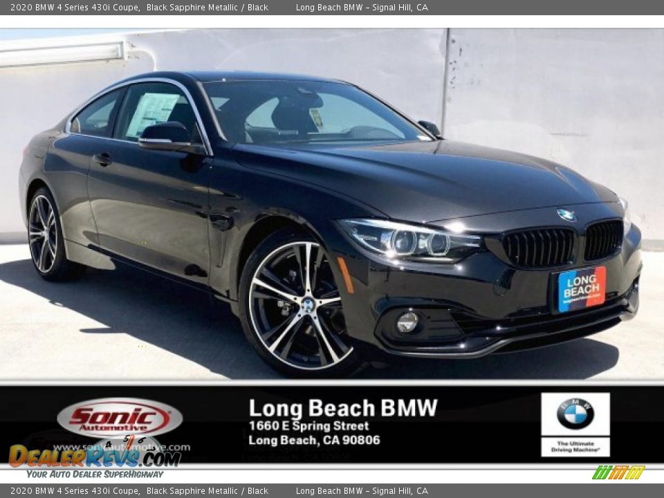 2020 BMW 4 Series 430i Coupe Black Sapphire Metallic / Black Photo #1