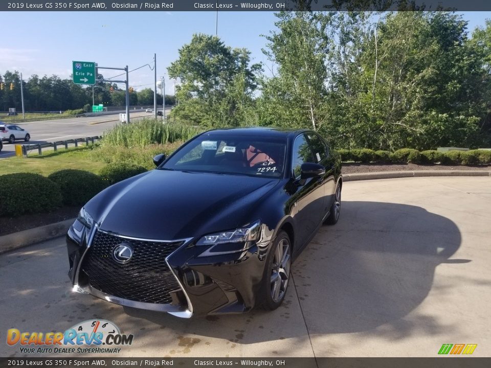2019 Lexus GS 350 F Sport AWD Obsidian / Rioja Red Photo #1