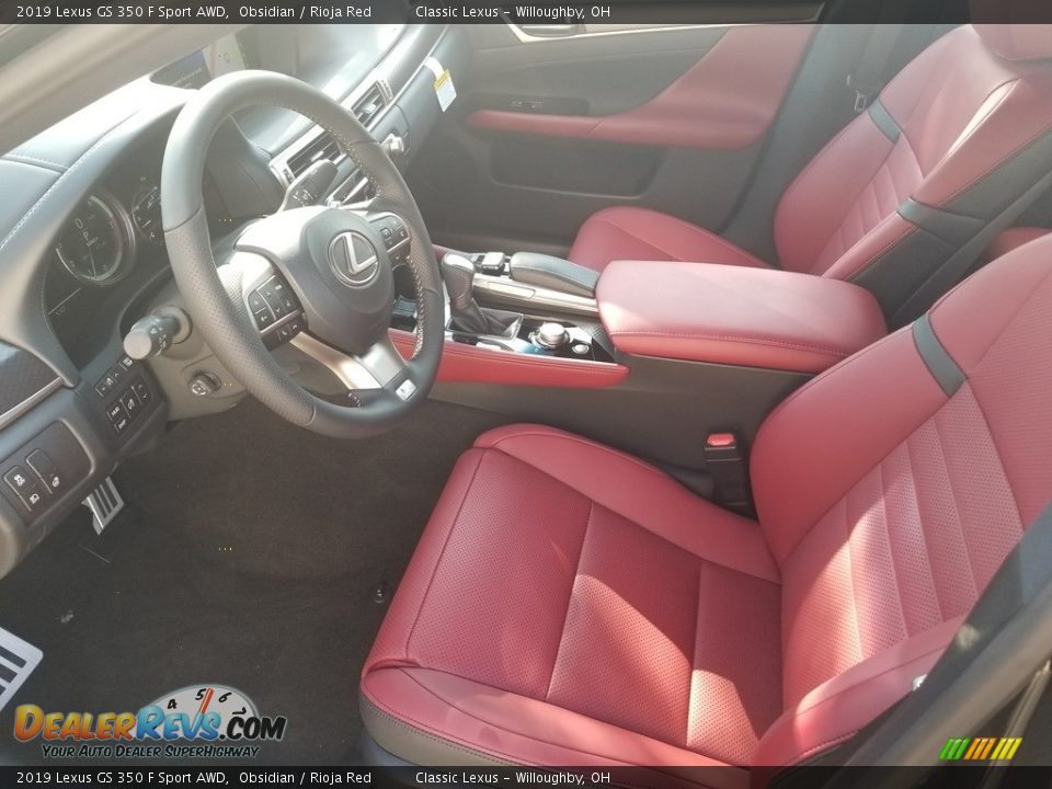 2019 Lexus GS 350 F Sport AWD Obsidian / Rioja Red Photo #2