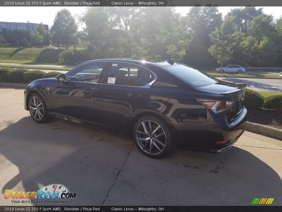 2019 Lexus GS 350 F Sport AWD Obsidian / Rioja Red Photo #4