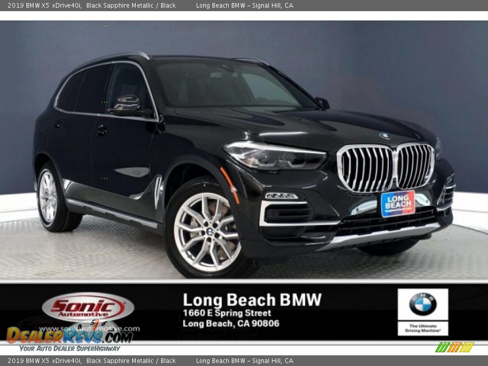 2019 BMW X5 xDrive40i Black Sapphire Metallic / Black Photo #1