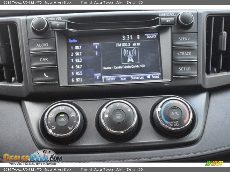 2016 Toyota RAV4 LE AWD Super White / Black Photo #11