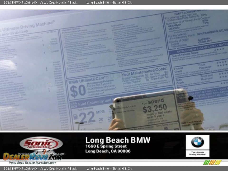 2019 BMW X5 xDrive40i Arctic Grey Metallic / Black Photo #11