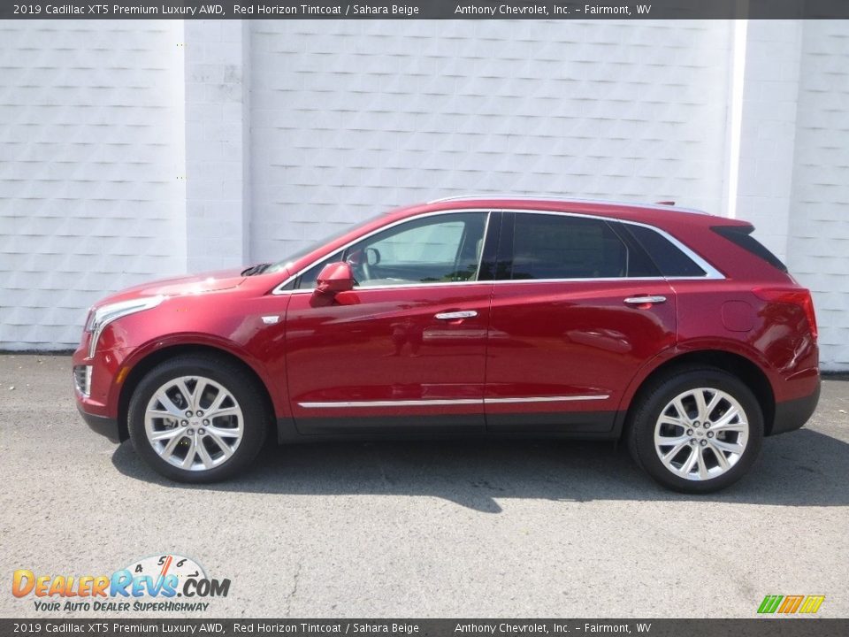 2019 Cadillac XT5 Premium Luxury AWD Red Horizon Tintcoat / Sahara Beige Photo #3