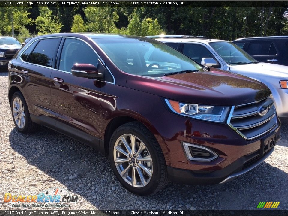 2017 Ford Edge Titanium AWD Burgundy Velvet Metallic / Ebony Photo #1