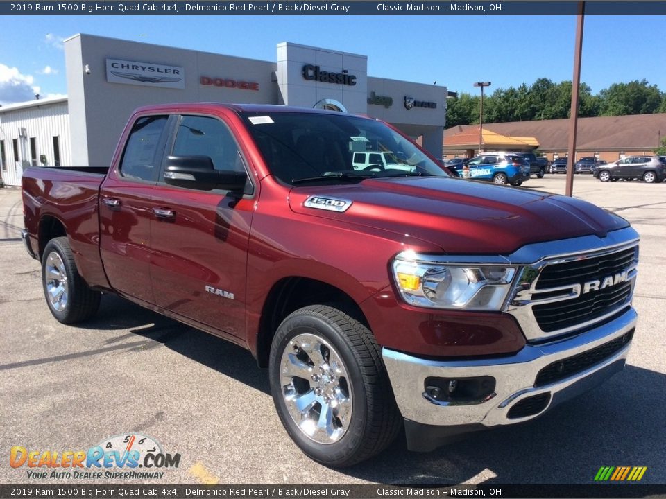 2019 Ram 1500 Big Horn Quad Cab 4x4 Delmonico Red Pearl / Black/Diesel Gray Photo #1