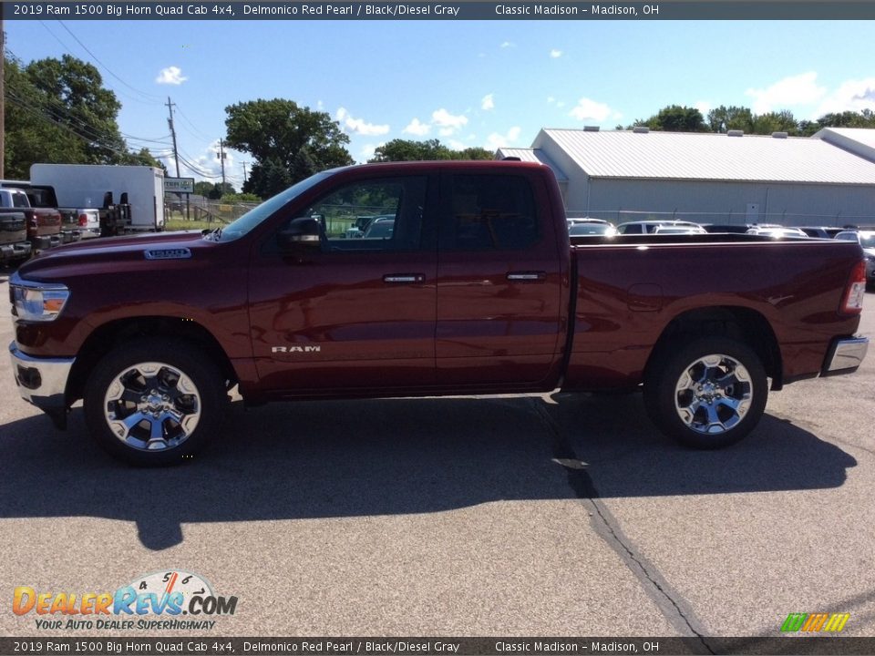 2019 Ram 1500 Big Horn Quad Cab 4x4 Delmonico Red Pearl / Black/Diesel Gray Photo #6